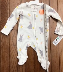 New Carters Baby Animal Bunny Newborn Sleeper Baby Pajamas Full Zip One Piece