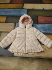 Moncler Odile Giubbotto Infant Girls Down Jacket Light Pink 18/24 Months Authent