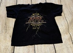Kids AC/DC High Voltage Tour 76 Hard Rock Band Black T-Shirt Sz 24 months TubX