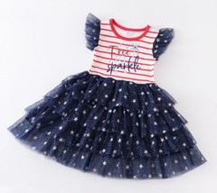 NEW Boutique 4th of July Free to Sparkle Girls Star Tutu Dress
