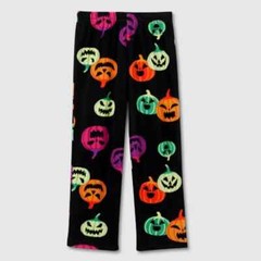 18M Hyde And Eek Pumpkin Halloween Black Fleece Pajama Pants Family Sleep