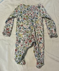 Carter’s & Cloud Island – Lot Of 6 – Floral Polka Dot Sleepers – 2 Way Zip – NB