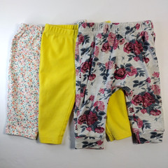 3x Baby Girl Pants Sz 6M Carter’s & Baby Kiss Lightweight Stretch Lot Bundle