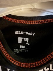 MLB Baby San Francisco Giants Black 6M Short Sleeve Snap bodysuit