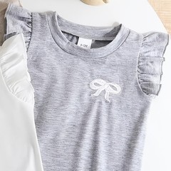 2PCS Toddler Baby Girl Top Basic Plain Ruffle T-Shirt Blouse Casual Clothes