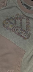 adidas French Terry Ruffle Sleeve White Pink Coverall 24M Chalk White Melange