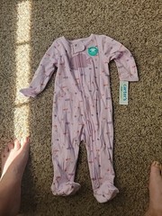 Baby Carters Fish 2-Way Zip Sleep & Play Size 6 to 9 mths w/ Footies Sleeper