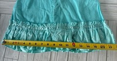 Disney Store Teal Blue Denim Skirt New With Tags Size 8 Flowers & Rhinestones