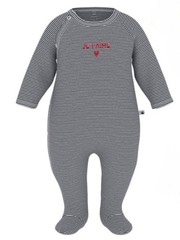 Petit Bateau Layette Set Stripe Footie and White Bodysuit Size 3M Baby Boy NWOT