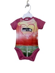 Seattle Seahawks Bodysuit Baby Girl 0-3 Month NFL Team Apparel Pink New No Tag