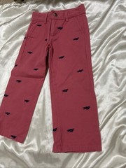 NEW 2014 JANIE & JACK 3T ADJUSTABLE SALMON PINK TWILL PANTS BLUE BI PLANES
