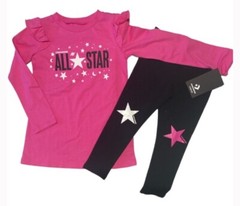 Converse All Star 2 Piece Set New With Tags Size 18 Months Pink/Black