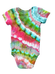 Tie Dye Baby One-piece size 3-6 months 100 percent organic cotton ice dye