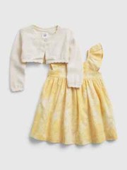 GAP GIRL’S YELLOW HONEY SUCKLE DRESS AND SWEATER $58.00 18-24 MOS BNWT