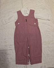 Strasburg 24m Longall Romper 2 pc Set Christmas Pitcures Adorable
