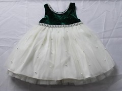 Couture Princess Baby Girls Pearl Mesh Party Dress MS7 Green/Ivory Size 24M NWT