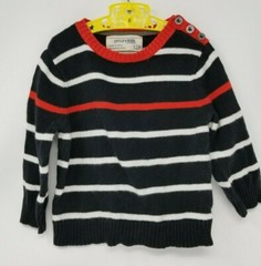 12 Month Genuine Kids from OshKosh Sweater Striped Multi Color RED WHITE BLUE