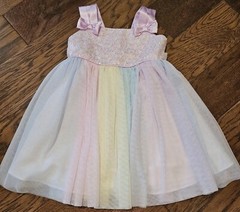 Jona Michelle Toddler Girl Size 2T Sequin Tulle Party/Birthday Dress EUC