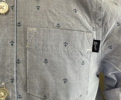 New baby B’gosh Anchor Print Soft Poplin 100% Cotton Button Down Bodysuit