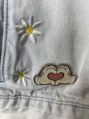 Disney Girl’s Minnie Mouse Sequin Denim Jean Jacket Size 5/6 Vacation Blingy