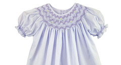 NWT Petit Ami Lavender Wave Smocked Bishop Baby Dress 18 Months 18M Girls Purple