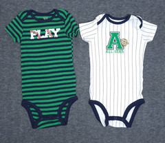 Just One You Baby Bodysuit Lot 12M Baseball Theme Play & All Star