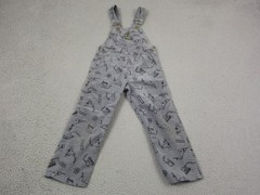 OshKosh B’gosh Overalls Boy Size 5 Gray Corduroy Dungarees Made in USA