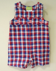 NWT Classic Whimsy Embroidered Flag Shortall / Jon Jon Boy’s Size 9 Months