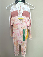 NWT 18M Burt’s Bees Baby Sleeper PJs – Organic Cotton Zip-Up Footed Pajamas