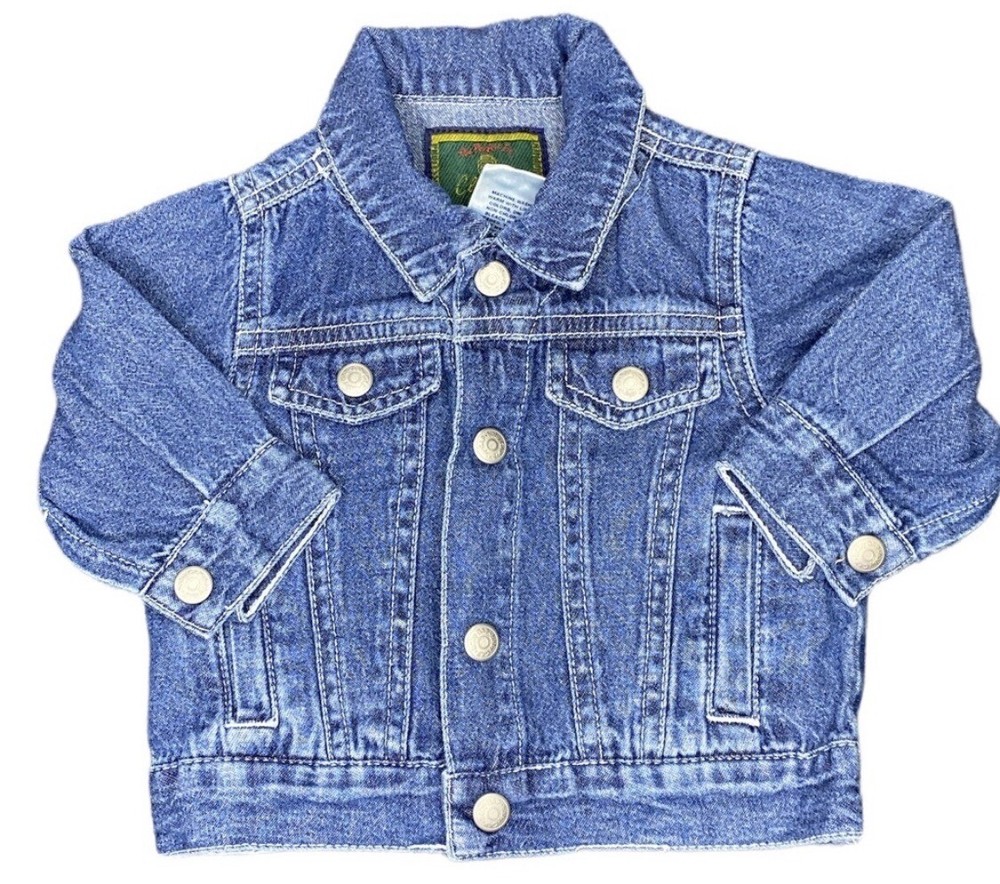 GAP 3-6M Baby Normal Wash Light Denim Jacket Snap Closure with Pockets
