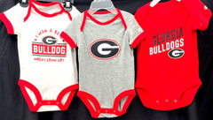 NEW University of Georgia UGA Bulldogs Champion Red White Grey Kids Baby 12 M