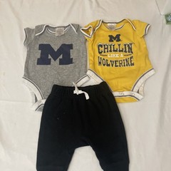 Team Athletics Collegiate Licensed Michigan Wolverines 0 3 Month One Piece Lot