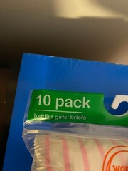 BRAND NEW TODDLER GIRLS SIZE 4T-5T WONDER NATION 10 PACK BRIEF UNDERWEAR