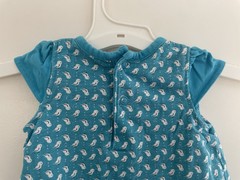 Carter’s Baby Girls Cute Allover Bird Print Ruffle Short Sleeve Dress Blue 0-3M