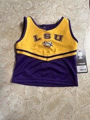 Colosseum LSU Tigers Purple Gold Cheerleader Dress toddler 2T NCAA
