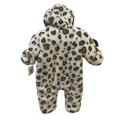 NWT Little Me Faux Fur Leopard Hooded Footie size 3-6M