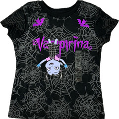 Disney Store Toddler Black Purple Short Sleeve Cotton Vampirina T Shirt XXS 2/3
