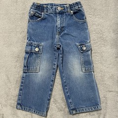 Duck Head Jeans Toddler 3T Blue Cargo Elastic Waistband Pants