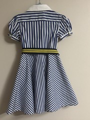 Ralph Lauren Striped Poplin Dress in Blue White Yellow baby infant 24 months