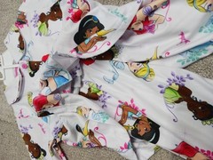 Disney Princess Print Set 2T Teal Blue Flame Resistant