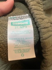 Garanimals Toddler Boys Size 3T Sweatpants Dark Green Banded Hem Cotton FLAWED