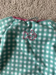Prodoh Gingham Green Pink White Shorts Shirt Set Girls Toddler Size 2T