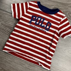 Polo Ralph Lauren Baby Boy Youth T-Shirt Red White Stripes 24M