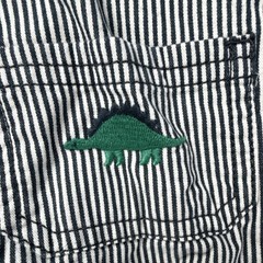 Just One You by Carter’s 12M Blue/White Striped Dinosaur Overall One-Piece