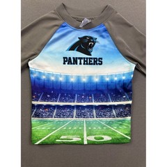 NFL Team Apparel Carolina Panthers Kid 2T Long Sleeve Stadium Graphic Shirt Grey