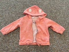 Unknown Brand Girls Pink Zip Up Hoodie 10-13M