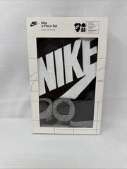 Nike Newborn 3 Piece Set Bodysuit, Hat And Booties