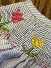 18 -24 mo baby girl SOUTHERN SUNSHINE Purple White striped Tulip BISHOP DRESS