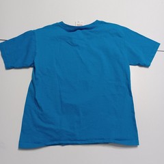 Fruit Of The Loom Girls S Blue Crew T-Shirt Sleeve I Run On Jesus & Cupcakes