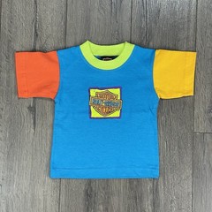 Vintage Baby Toddler Harley Davidson Motorcycle Shirt Sz 6M 6 Month Color Block